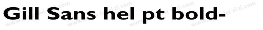 Gill Sans hel pt bold字体转换